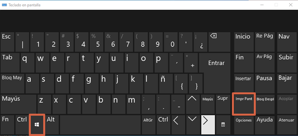 Combinaison de touches Win + Imprimer l'écran pour imprimer l'écran dans Windows 10