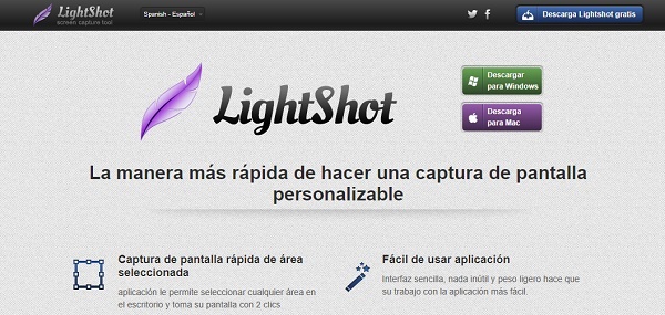 LightShot comme programme alternatif pour imprimer l'écran dans Windows 10