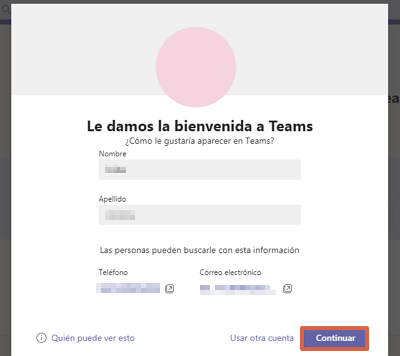 Comment s'inscrire dans Microsoft Teams depuis l'ordinateur étape 5