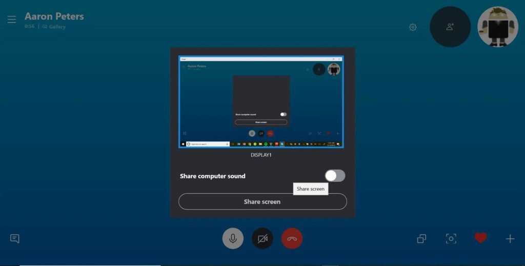 partager le son de l'écran Skype 2