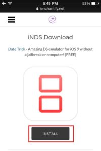 Tap-on-Install-iNDS-Emulator