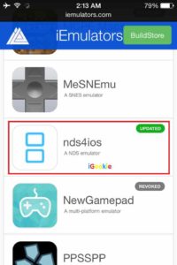 Cliquez sur NDS4IOS-Emulator