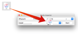 Glisser-déposer-GBA4iOS-2.1.6-IPA-onto-Cydia-Impactor