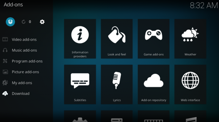 désinstaller une version sur kodi