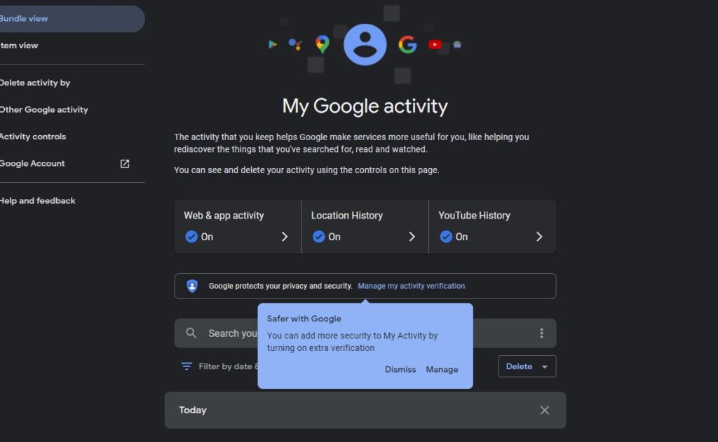 Mon mot de passe d'activité Google 2