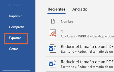 Comment réduire la taille d'un PDF en ligne à l'aide de Word étape 2