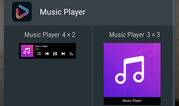 Comment ajouter des widgets pour jouer de la musique