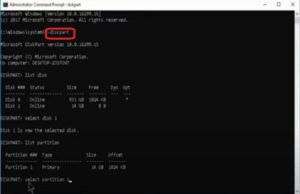 entrer-diskpart-on-promt
