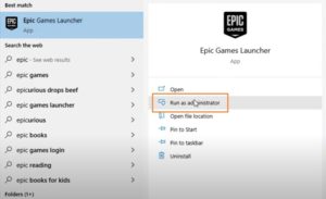 exécuter-epic-game-comme-administrateur