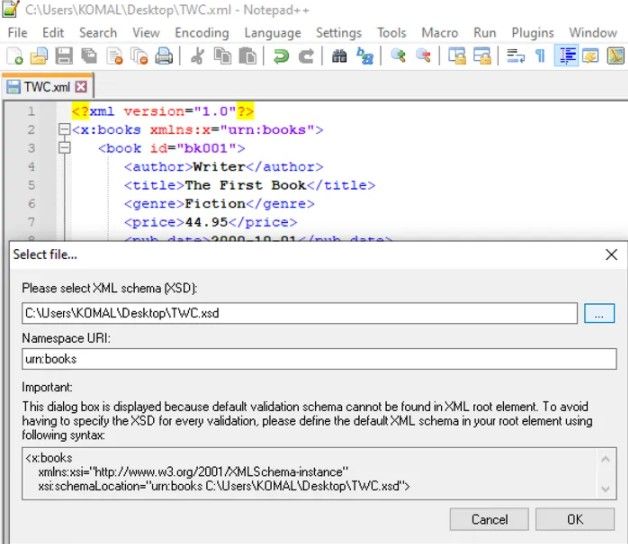 Comment valider XML avec XDS dans Notepad ++  TutorielsGeek.com