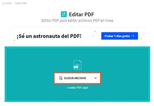 Comment surligner ou souligner un PDF en ligne à l'aide de Smallpdf étape 2