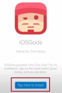 Installation de l'application iOSGods