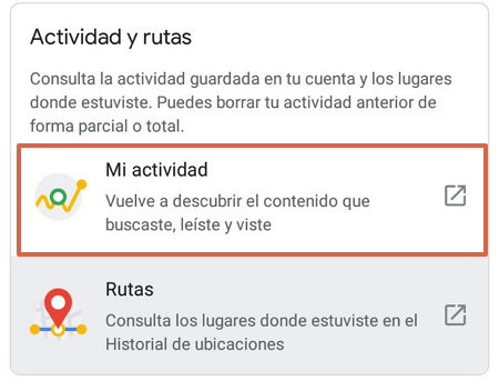 Comment accéder à l'historique de navigation dans Google My Activity depuis Android étape 4