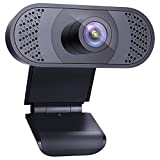 Webcam wansview PC 1080P avec microphone, webcam pour ordinateur portable, ordinateur, PC, bureau avec correction automatique de la lumière, pour vidéo en direct, conférences, appels vidéo, cours en ligne et jeux ...