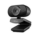 Webcam Trust Tolar Full HD 1080p, 2 microphones intégrés, mise au point fixe, 30 FPS, réduction du bruit, USB Plug & Play, pour PC/ordinateur portable/Mac/Macbook, Hangouts, Meet, Skype, Teams - Noir