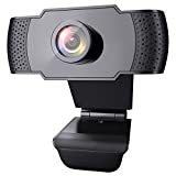 wansview 1080P Webcam avec microphone, USB 2.0 Webcam PC Ordinateur de bureau avec clip réglable pour les appels vidéo, les studios, l'enregistrement et les jeux