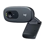 Webcam Logitech C270 HD, HD 720p / 30fps, appels vidéo HD grand écran, correction automatique de la luminosité, microphone à réduction de bruit, Skype, FaceTime, Hangouts, WebEx, PC/Mac/tablette/Chromebook