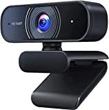 Roffie - Webcam Full HD, 1080p, webcam vidéo avec double microphone intégré, pour PC, ordinateur portable et ordinateur de bureau, connexion USB, adaptée aux appels vidéo, enregistrement, conférence, studio, Skype