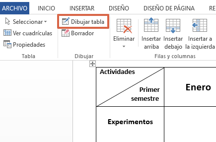 Comment faire un calendrier d'activités dans Word étape 5