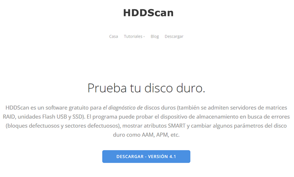 HDDScan en tant que programme pour analyser le disque dur