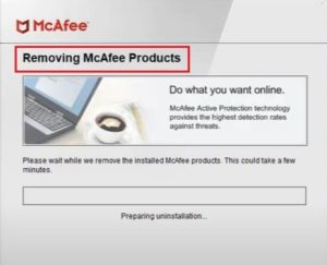 Désinstallation de McAfee