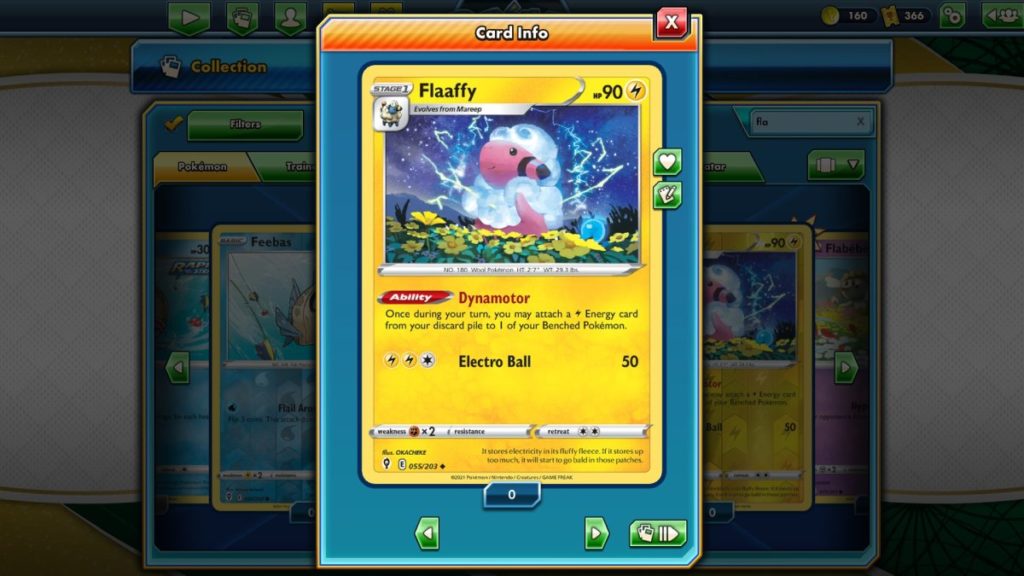 Pokemon TCG Online Evolving Skies Flaaffy