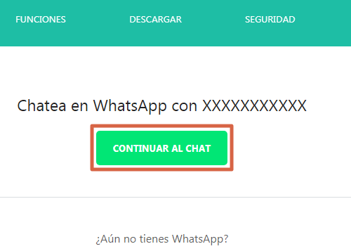 Envoyer des messages sur WhatsApp sans enregistrer le contact étape 3