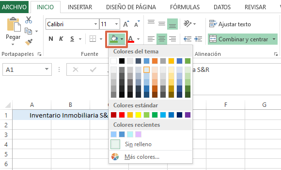 Comment remplir ou changer la couleur dans les cellules Excel