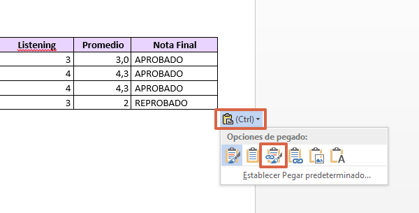 Comment copier des données d'Excel vers Word