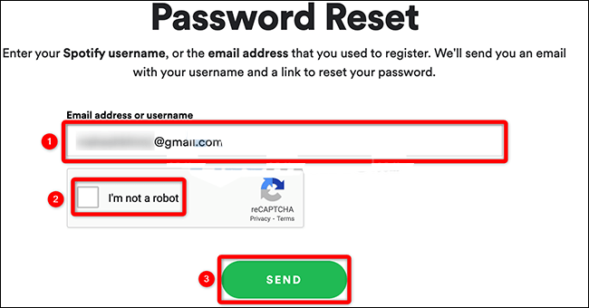 Réinitialiser le mot de passe.