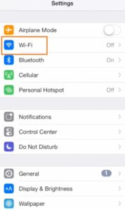 Option Tap-on-WiFi