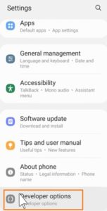 Click-on-Developer-Options
