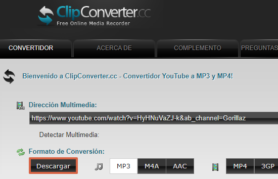 Guide pour télécharger de la musique à partir de YouTube directement.  Utilisation de l'extension ClipConvert.  Étape 5