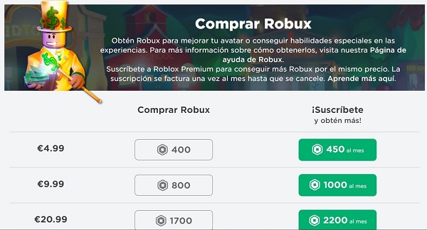 Comment acheter et combien coûte Robux dans Roblox