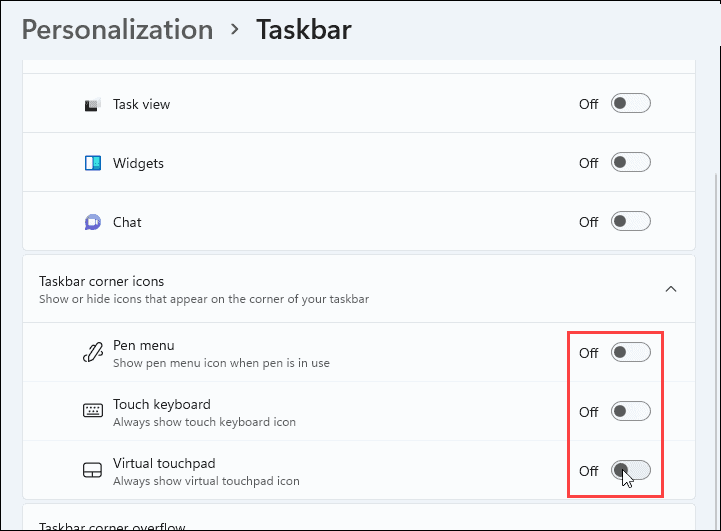 De cette façon, nous gagnons plus d'espace sur la barre des tâches.