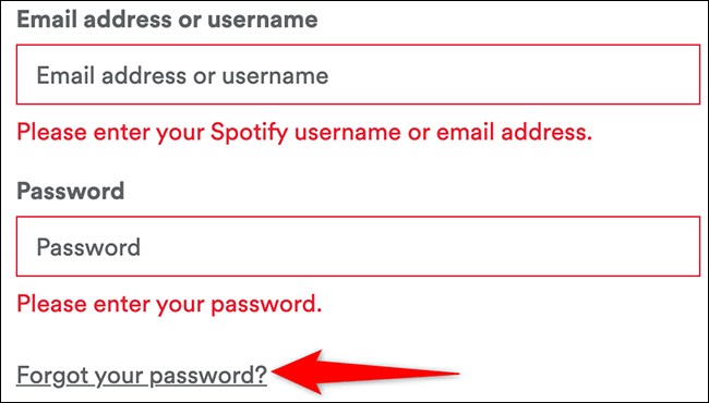 Comment récupérer le mot de passe Spotify