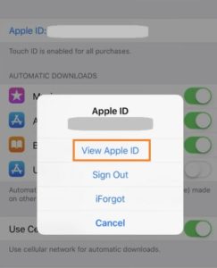 Choisissez-Afficher-Apple-ID