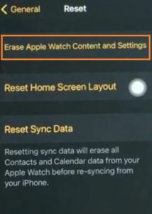 Sélectionnez-Effacer-Apple-Watch-Contenu-et-Paramètres