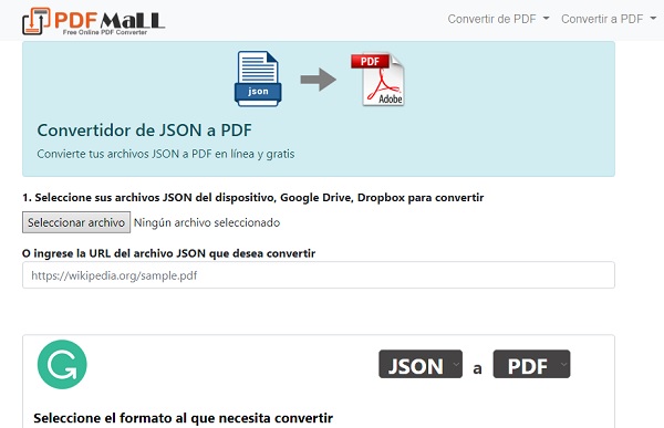 Comment convertir des fichiers JSON en PDF avec PDFMall