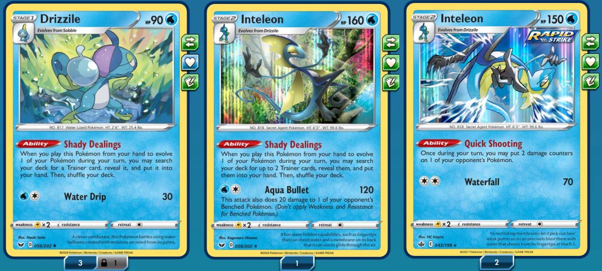 Inteleon Pokemon TCG en ligne