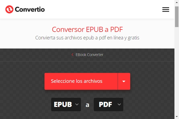 Comment ouvrir des fichiers EPUB en ligne avec Convertio