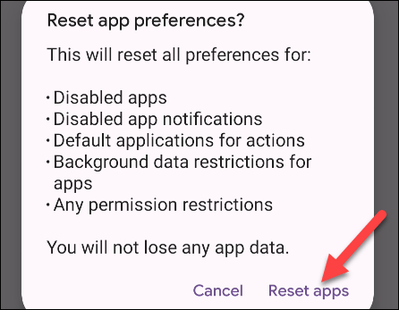 Réinitialiser les applications par défaut sur Android