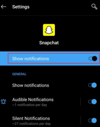 Notifications Snapchat