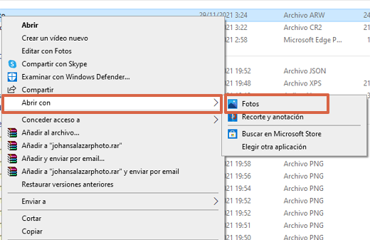 Comment ouvrir des fichiers RAW avec Microsoft Windows Photos étape 1