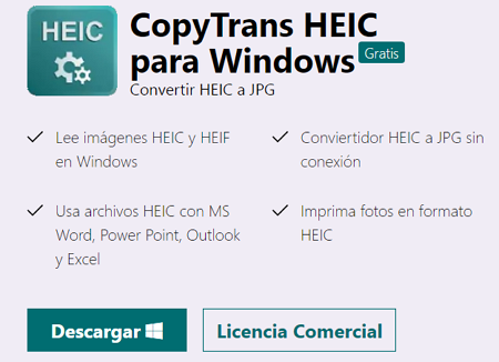 Comment ouvrir les fichiers HEIC (images .heic) dans Windows avant Windows 10 à l'aide de l'application CopyTrans HEIC pour Windows étape 1