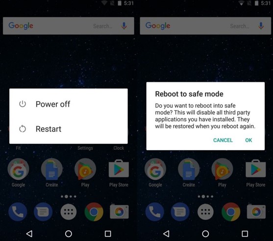 Résoudre les problèmes d'écran noir sur les téléphones Android - démarrage en mode sans échec